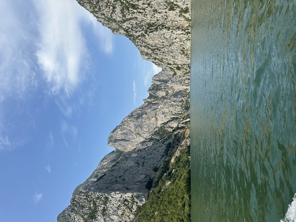 Komani Lake in the Albanian Alps